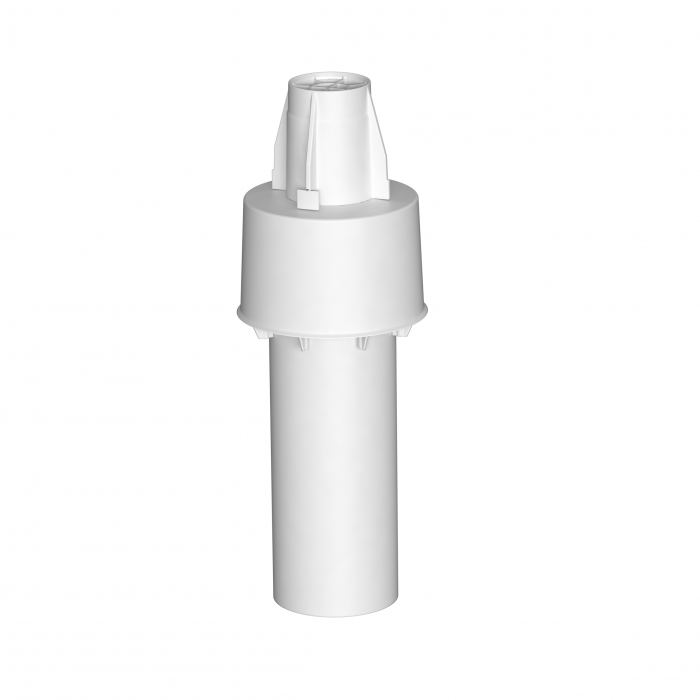 Deflector terminal coaxial 60/100 vertical corto Polipropileno/PVC