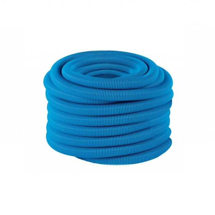 Rollo de manguera azul flexible autoflotante